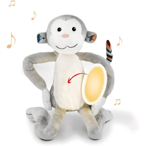 Zazu Max The Monkey - Soft Toy nightlight with Soothing melodies