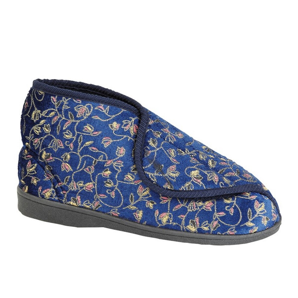 (8 UK) Zedzzz Womens Geraldine Washable Bootee Slippers