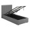 LPD Lucca Plus 3FT Single 90CM Ottoman Storage Grey Fabric Bed 1