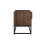 Birlea Houston Walnut  Industrial 1 Drawer Bedside - Internal Shelf - Metal Base 7