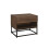 Birlea Houston Walnut  Industrial 1 Drawer Bedside - Internal Shelf - Metal Base 1
