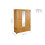 Birlea Woburn Oak 3 Door 2 Drawer Wardrobe 7