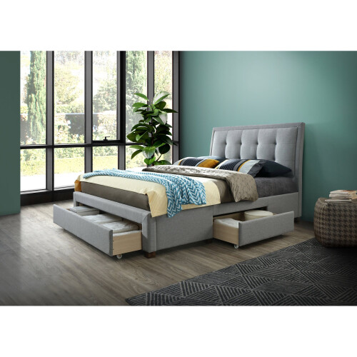Birlea Shelby Grey Fabric Bed - 3 Drawers - Sprung Slatted Base 2