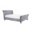 Birlea Opulence Grey Velvet Bed - Rolled Head and Footboard - Sprung Slatted Base 2