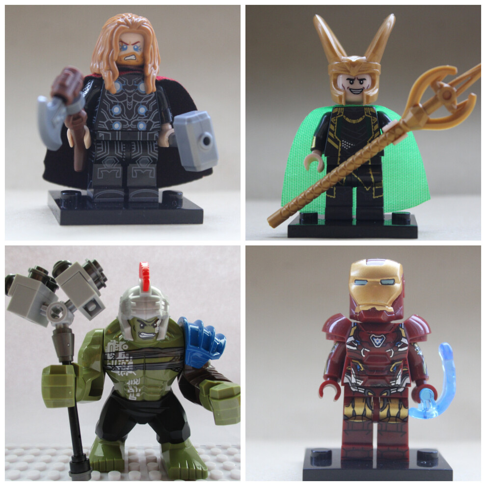 Novelty Gifts Uk Marvel Super Hero Toy Action Mini Figures Fit Lego Sets Thor Loki Hulk