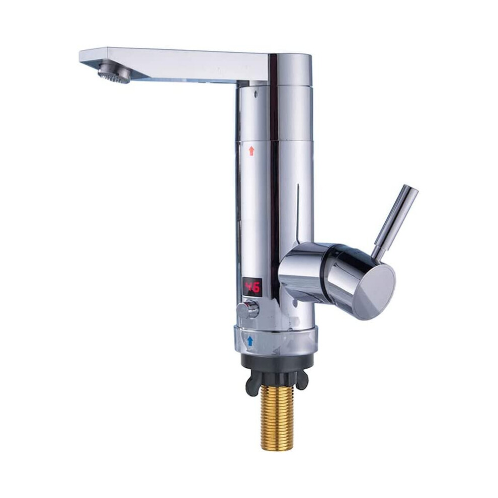 Electric Hot Water Taps,Topser KA-06 Pro Adjustable Power Electric Instant Heater Kitchen Sink Taps,180?Swivel Cold and Hot Water Taps with Lcd