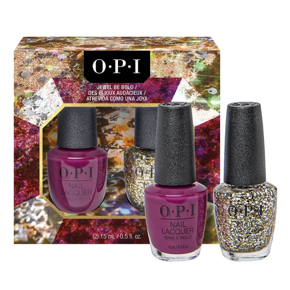 OPI Jewel Be Bold Nail Lacquer Polish Duo Pack 2 x 15ml