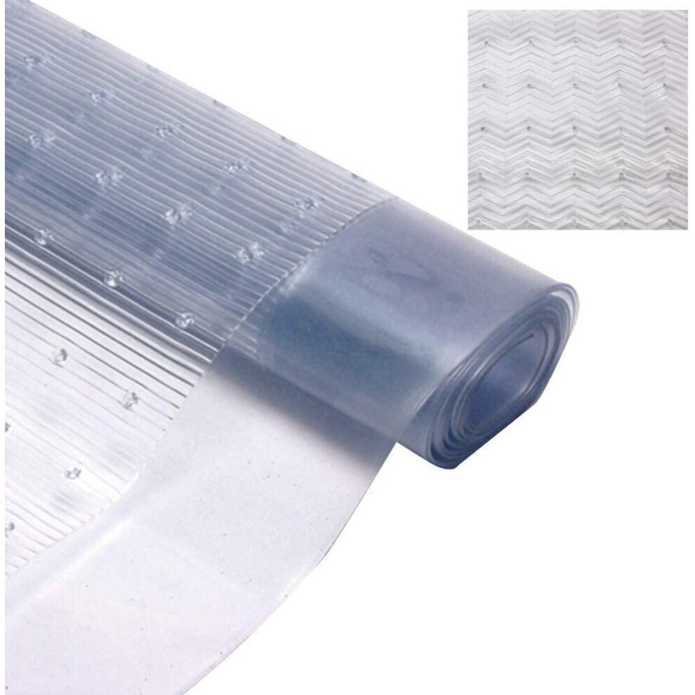 (9 FT Long Width 27") Vinyl Plastic Clear Guard Non-Slip Protector Mat