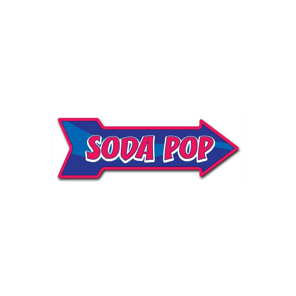 SignMission D-A-12-999604 12 x 36 in. Indoor & Outdoor Decor Direction Sticker Vinyl Wall Decals - Soda Pop - 24 in.