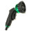 Jorvik Tools Multi Function 9 Dial Unique Rubber/Aluminium Ergonomic Soft Grip Garden Hose Gun, with 3 Setting Variable Flow Locking Trigger. Water 1