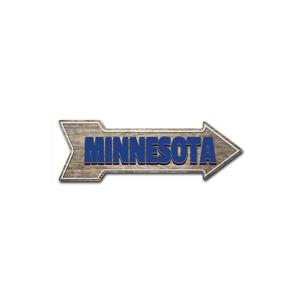 SignMission D-A-10-999743 10 x 30 in. Indoor & Outdoor Decor Direction Sticker Vinyl Wall Decals - Minnesota - 24 in.