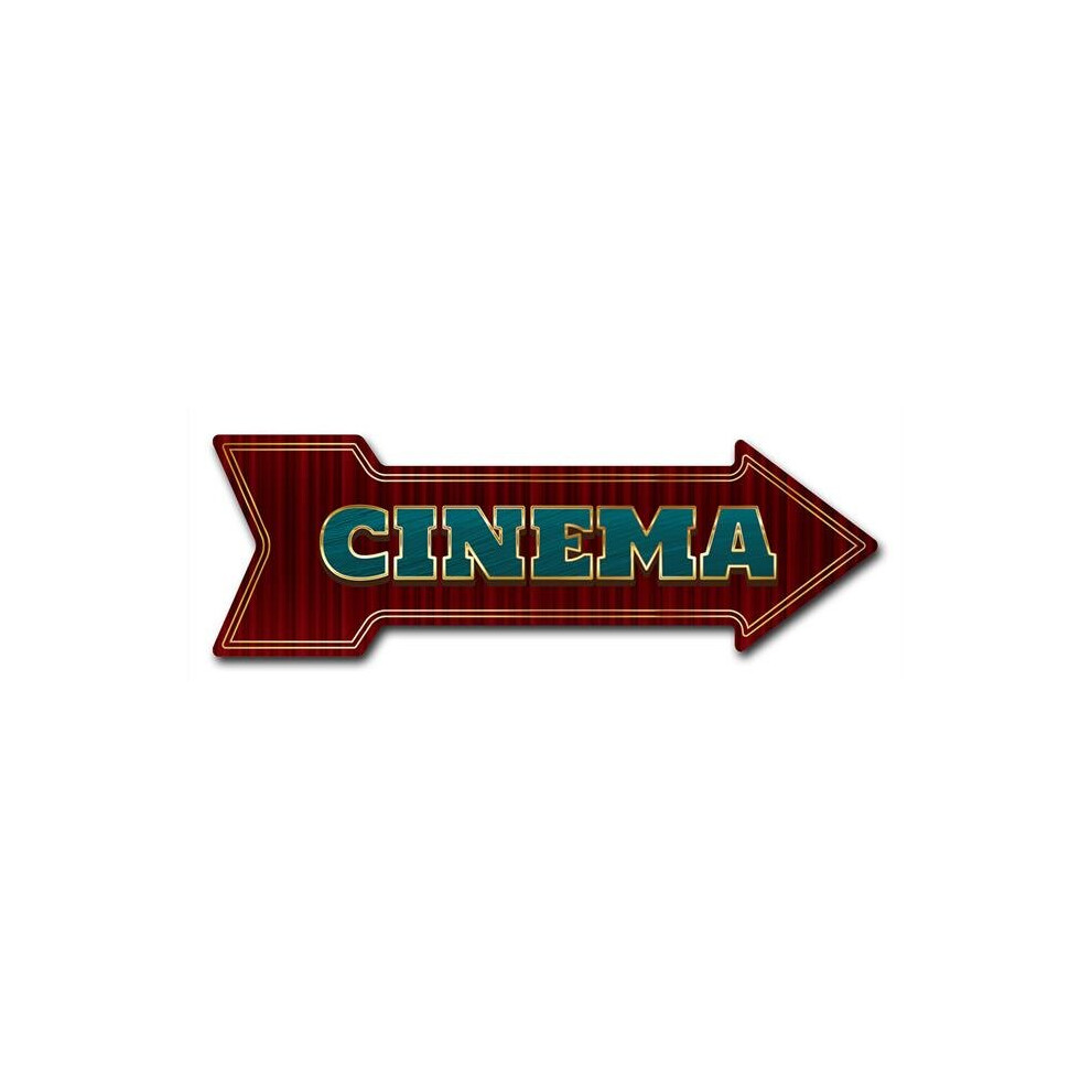 SignMission D-A-8-999914 8 x 24 in. Indoor & Outdoor Decor Direction Sticker Vinyl Wall Decals - Cinema - 24 in.