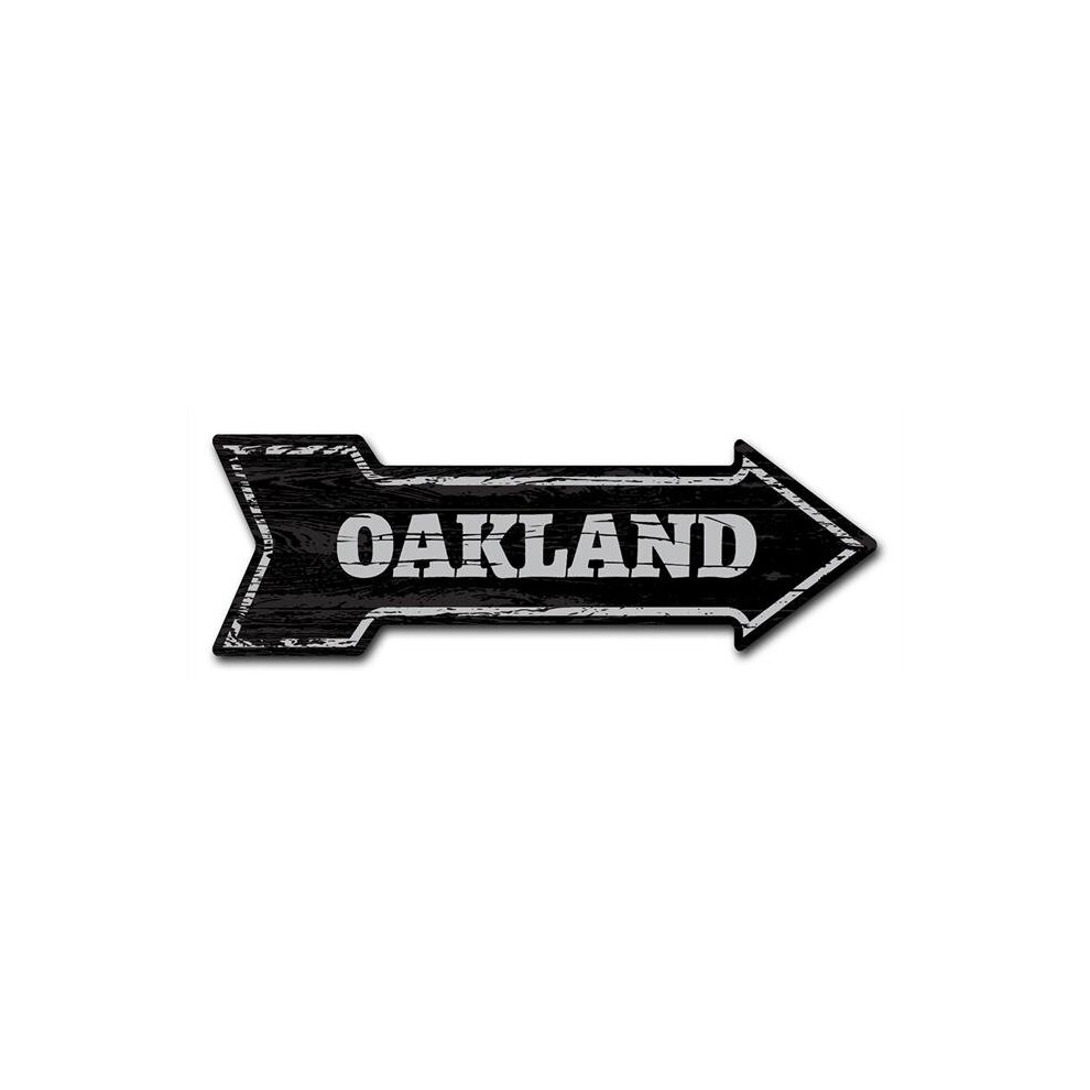 SignMission D-A-10-999701 10 x 30 in. Indoor & Outdoor Decor Direction Sticker Vinyl Wall Decals - Oakland - 24 in.