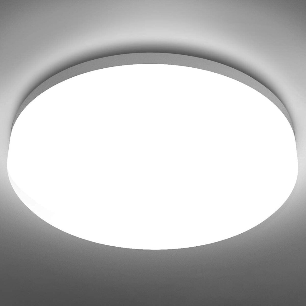 Jorunhe 18W led Ceiling Light for Kitchen, Living Room, Bedroom, Hallway and More ,White,Better Heat-Dissipation,(Eye-Care), Led Lights Ceiling