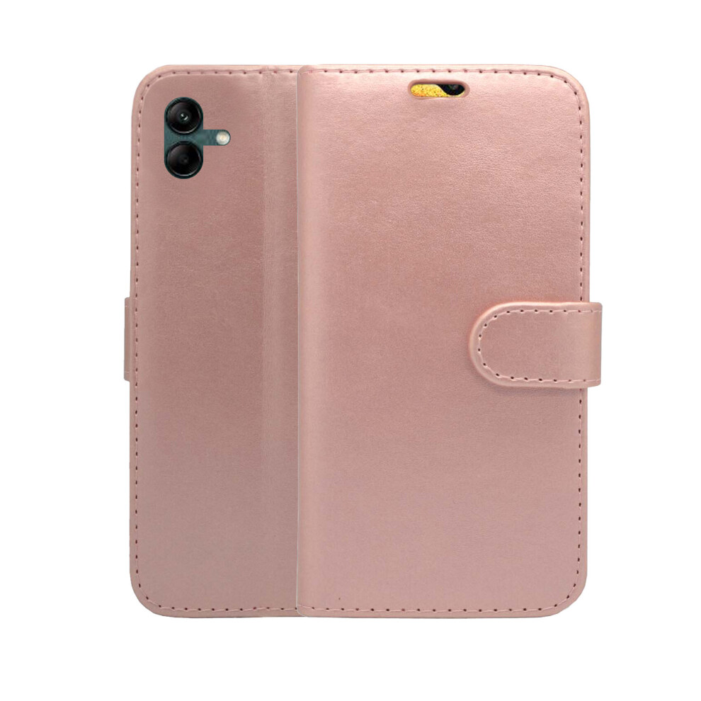 (Rose ) For Samsung Galaxy A04 Wallet Flip Pu Leather Stand Card Slot Pouch Cover Case Gold 7625940121276