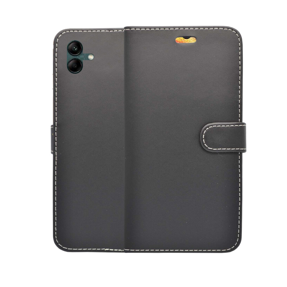 (Black) For Samsung Galaxy A04 Wallet Flip Pu Leather Stand Card Slot Pouch Cover Case Black 7625939033153