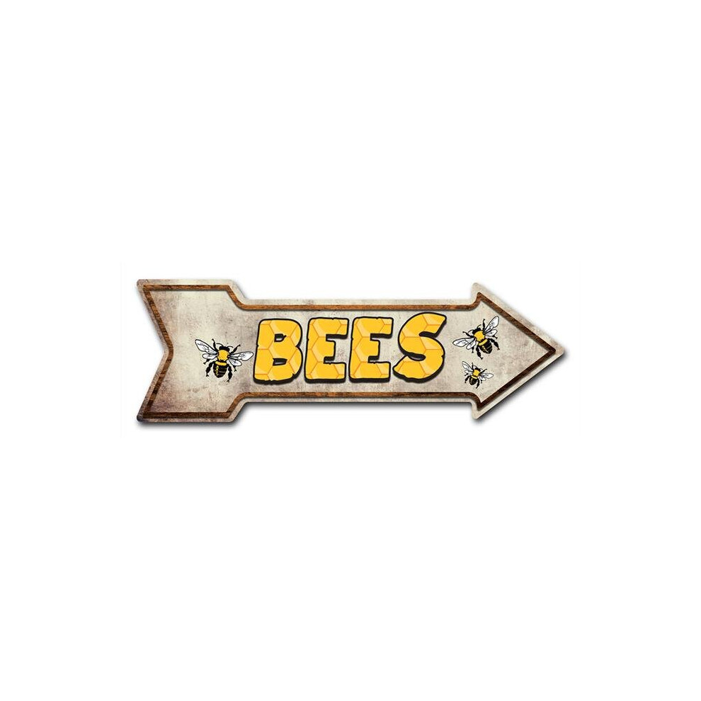 SignMission D-A-8-999945 8 x 24 in. Indoor & Outdoor Decor Direction Sticker Vinyl Wall Decals - Bees - 24 in.