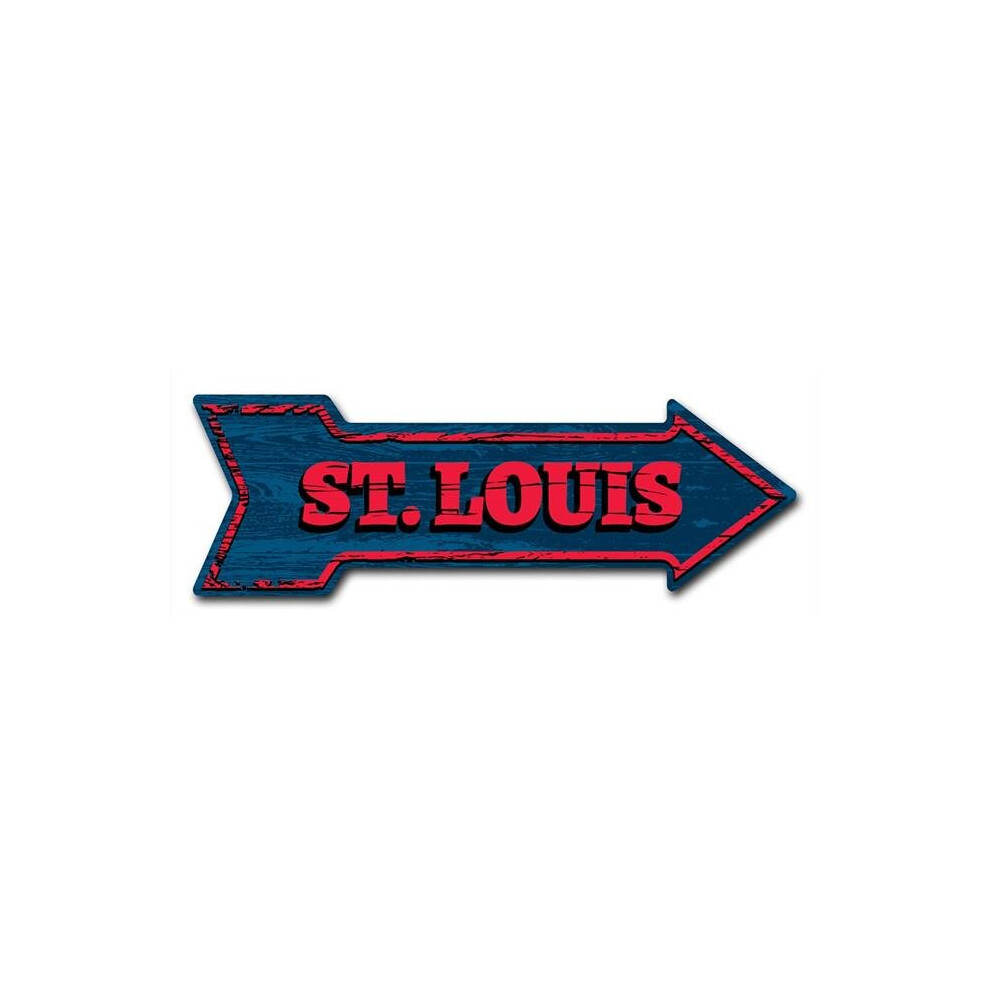 SignMission D-A-999593 6 x 18 in. Indoor & Outdoor Decor Direction Sticker Vinyl Wall Decals - St. Louis - 24 in.