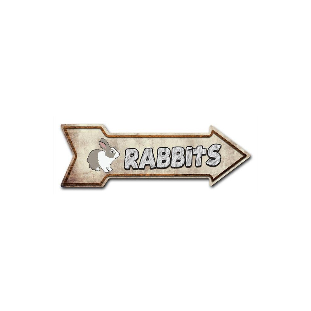 SignMission D-A-999649 6 x 18 in. Indoor & Outdoor Decor Direction Sticker Vinyl Wall Decals - Rabbits - 24 in.
