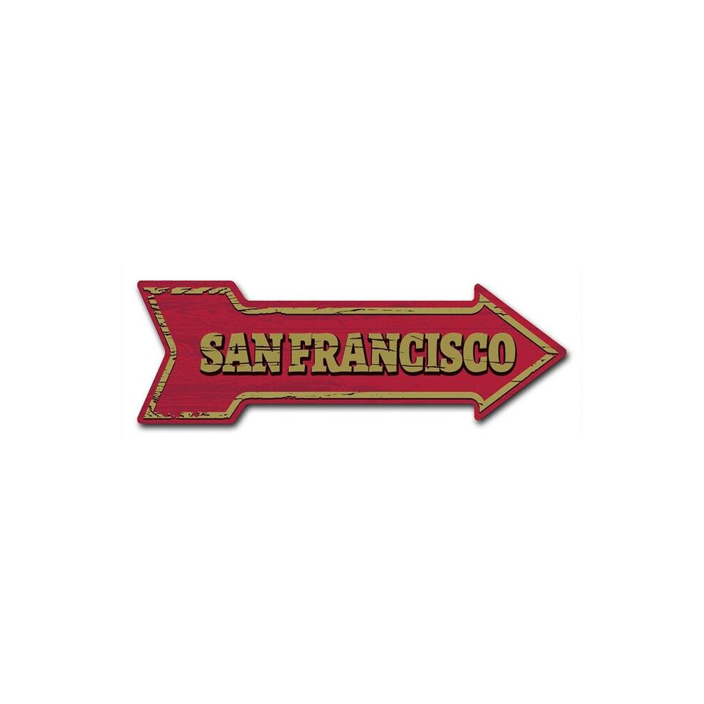 SignMission D-A-999624 6 x 18 in. Indoor & Outdoor Decor Direction Sticker Vinyl Wall Decals - San Francisco - 24 in.