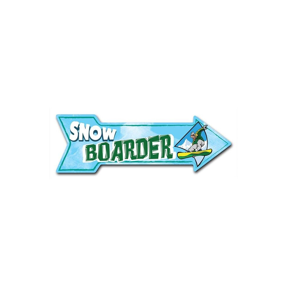 SignMission D-A-12-999606 12 x 36 in. Indoor & Outdoor Decor Direction Sticker Vinyl Wall Decals - Snowboarder - 24 in.