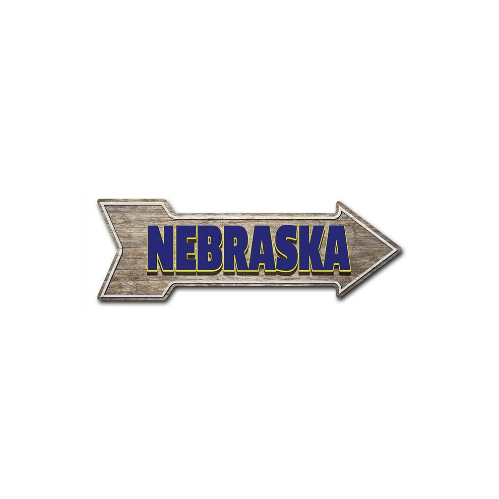 SignMission D-A-10-999720 10 x 30 in. Indoor & Outdoor Decor Direction Sticker Vinyl Wall Decals - Nebraska - 24 in.