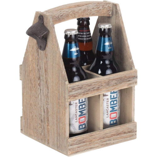 Wrenbury 'Never Fear, Beer Is Here' Beer Caddy 4 Bottle Carrier ...