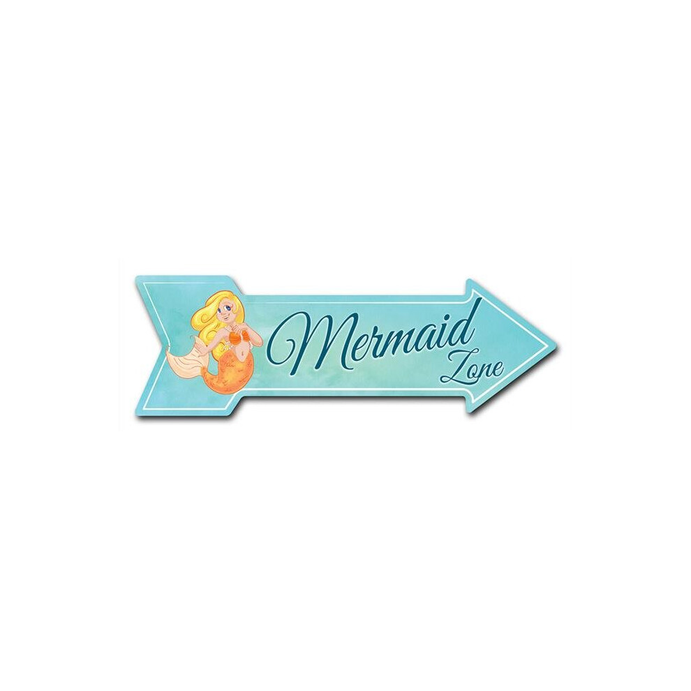 SignMission D-A-10-999749 10 x 30 in. Indoor & Outdoor Decor Direction Sticker Vinyl Wall Decals - Mermaid Zone - 24 in.