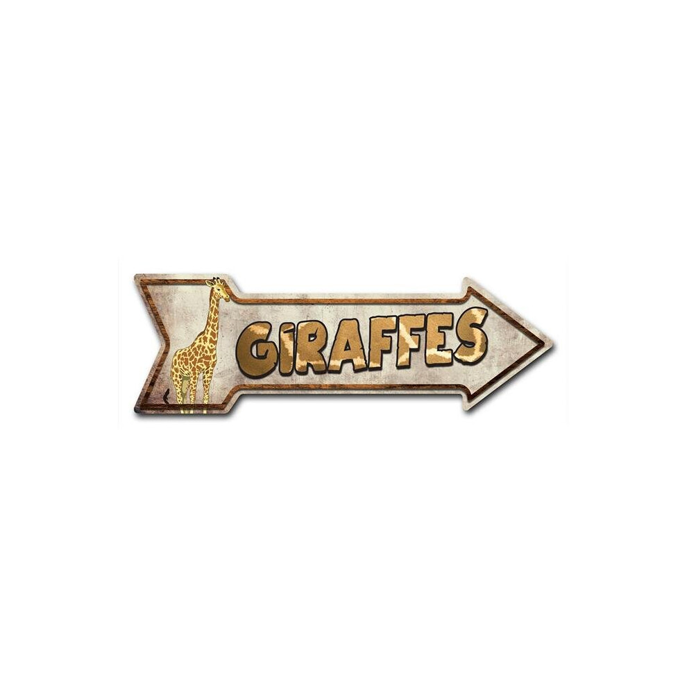 SignMission D-A-12-999845 12 x 36 in. Indoor & Outdoor Decor Direction Sticker Vinyl Wall Decals - Giraffes - 24 in.