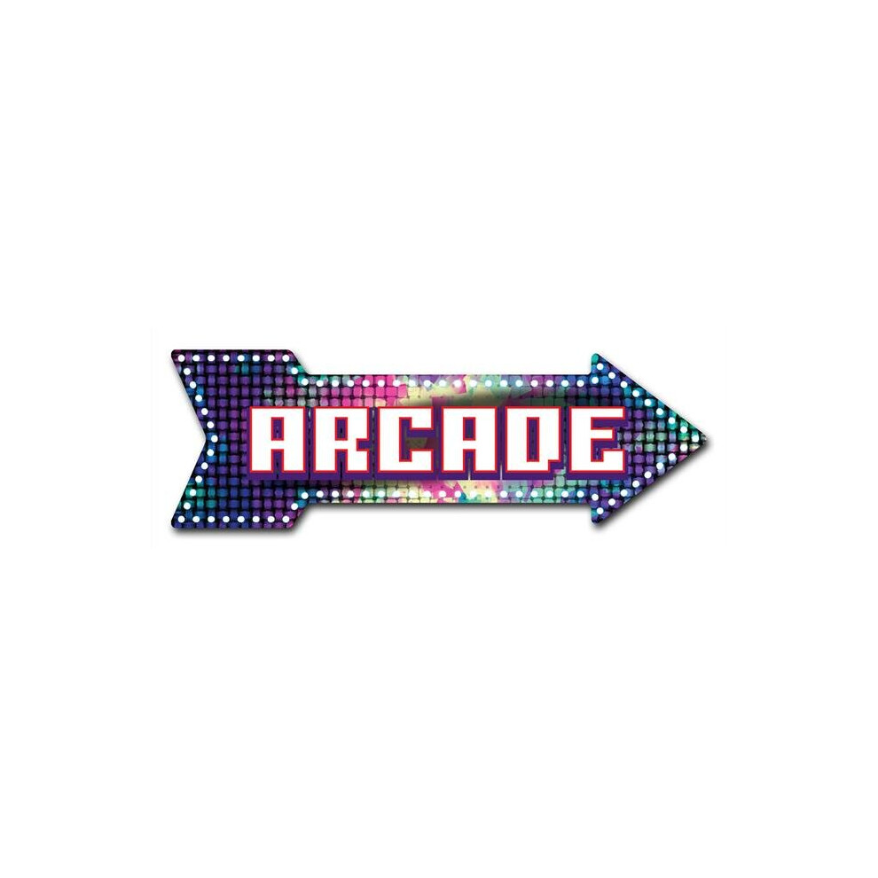 SignMission D-A-8-999978 8 x 24 in. Indoor & Outdoor Decor Direction Sticker Vinyl Wall Decals - Arcade - 24 in.
