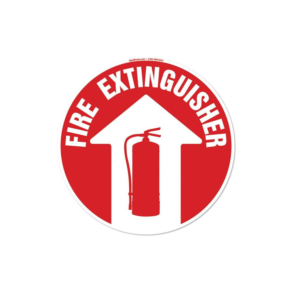 Signmission Fd-C-16-99936 16 X 16 In. Non-Slip Circle Vinyl Floor Decal - Fire Extinguisher