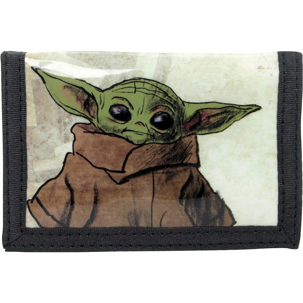 The Mandalorian The Child Baby Yoda Card and Coin Tri-Fold Wallet