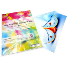 20 Sheets A4 Clear/Transparent Vinyl Glossy Self Adhesive Sticker Quality Inkjet Printable Non Waterproof Gloss Finish- Make Your own Stickers,