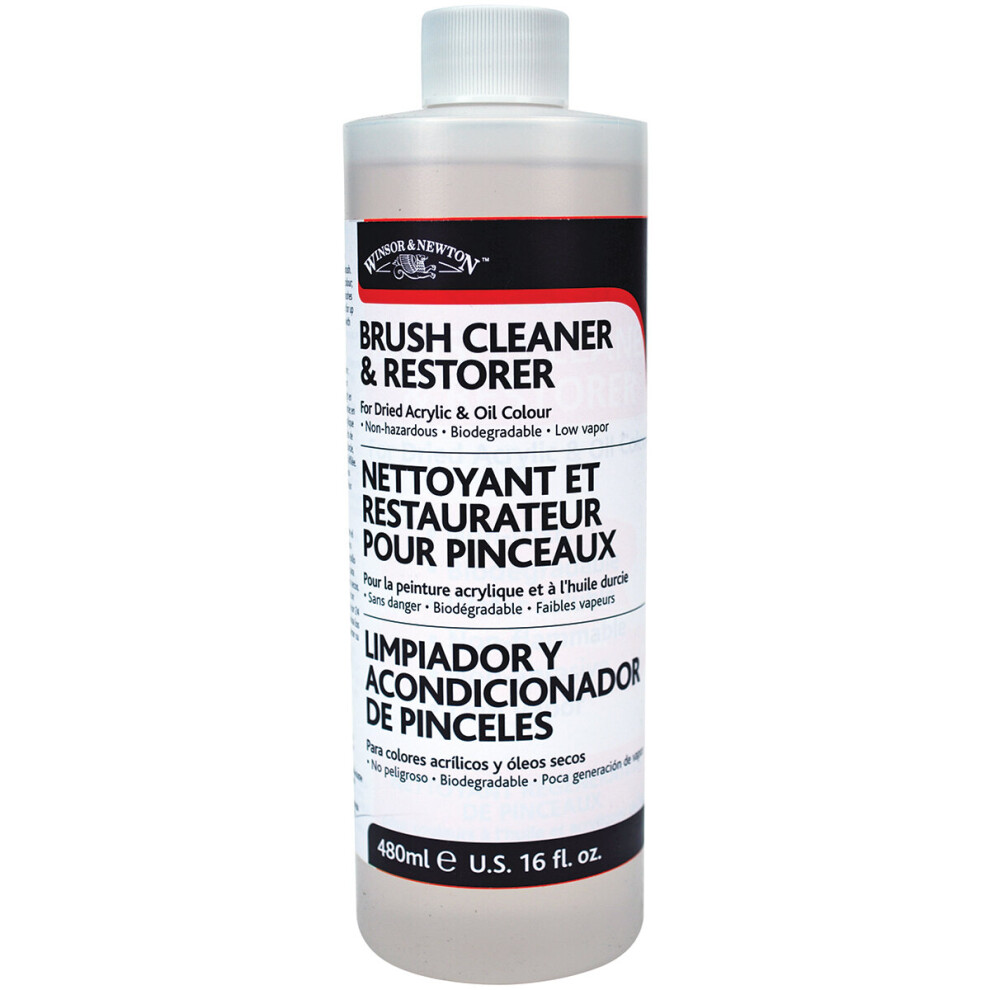 Winsor & Newton Brush Cleaner & Restorer-16oz -3250895