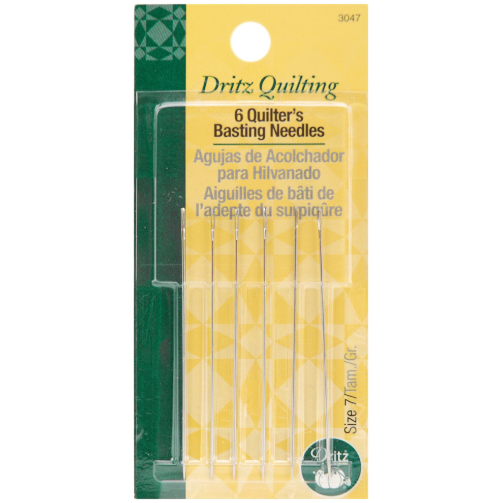 Prym Dritz Quilting Quilter's Basting Hand Needles 6/Pkg-Size 7 -3047