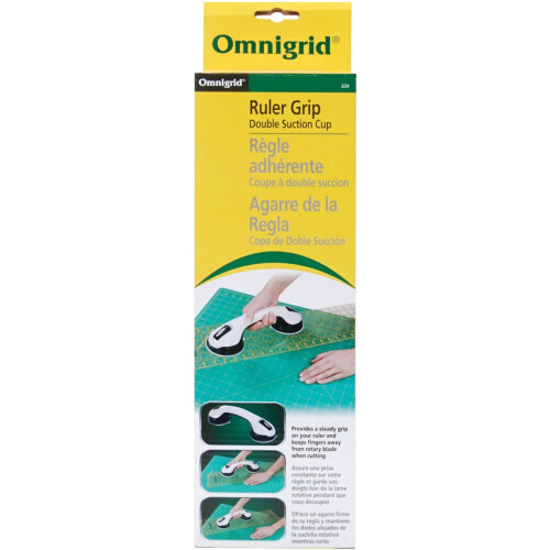 Prym Omnigrid Ruler Grip Double Suction Cup-White -2229