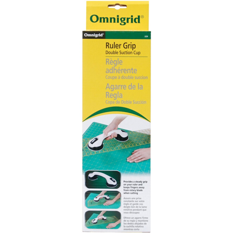 Omnigrid Ruler Grip Double Suction Cup-White -2229