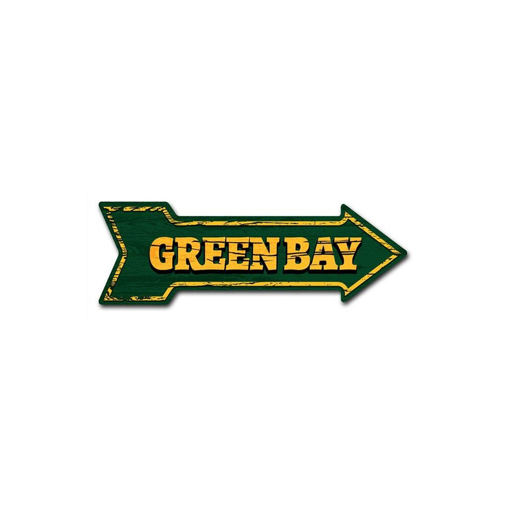 SignMission D-A-12-999838 12 x 36 in. Indoor & Outdoor Decor Direction Sticker Vinyl Wall Decals - Green Bay - 24 in.