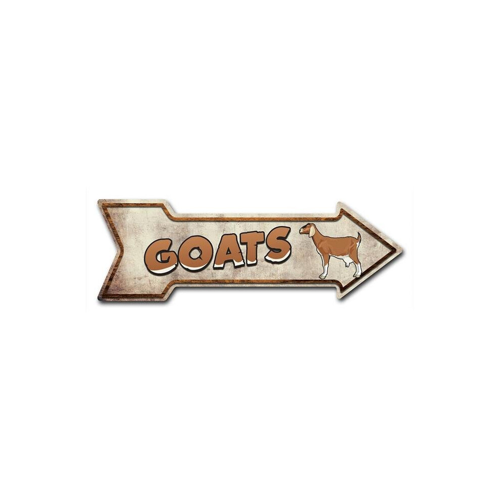SignMission D-A-12-999843 12 x 36 in. Indoor & Outdoor Decor Direction Sticker Vinyl Wall Decals - Goats - 24 in.