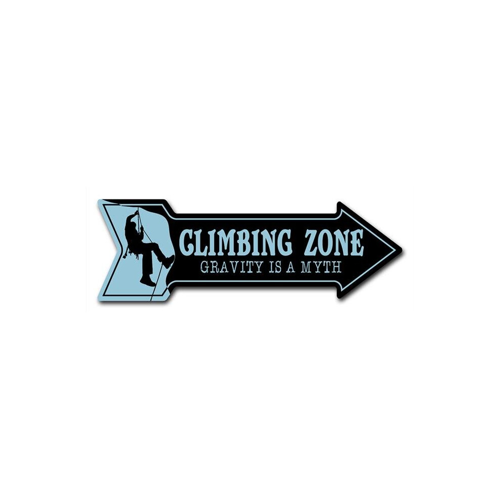 SignMission D-A-8-999912 8 x 24 in. Indoor & Outdoor Decor Direction Sticker Vinyl Wall Decals - Climbing Zone - 24 in.
