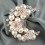 14k Gold plated pearls solid brooch pin with crystals 4