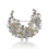 14k Gold plated pearls solid brooch pin with crystals 1