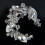 18k white Gold plated Diamond simulant wth crystals solid brooch pin 2