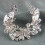 18k white Gold plated Diamond simulant wth crystals solid brooch pin 4