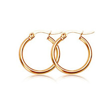 (Gold, 20mm) 18k Gold Silver Plated Huggie Hoop Sleeper Earrings Non-allergenic