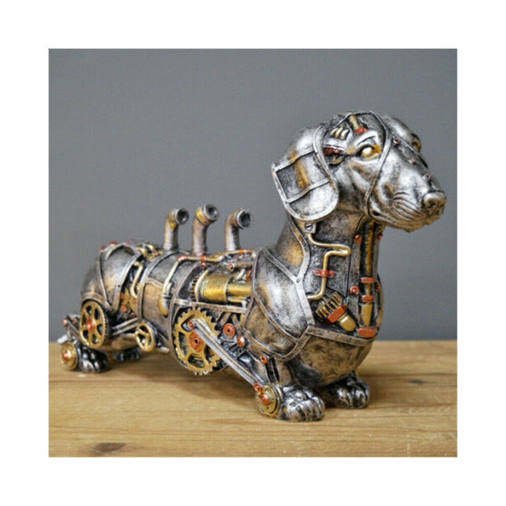Xylfly (Sausage Dog) Steampunk Crafts | | Resin Home Ornament Silver