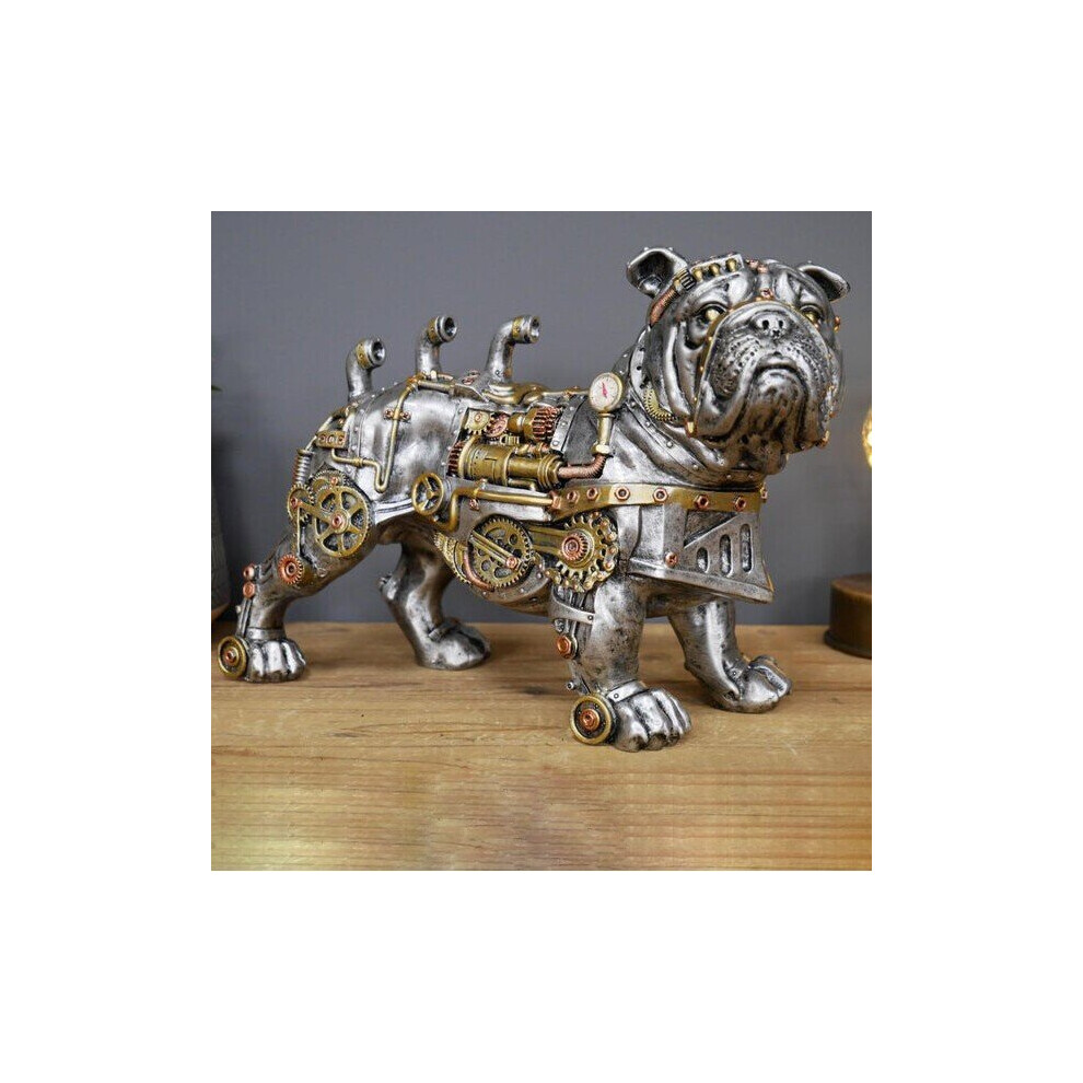 Xylfly (Mechanical Dog) Steampunk Crafts | Silver | Resin Home Ornament