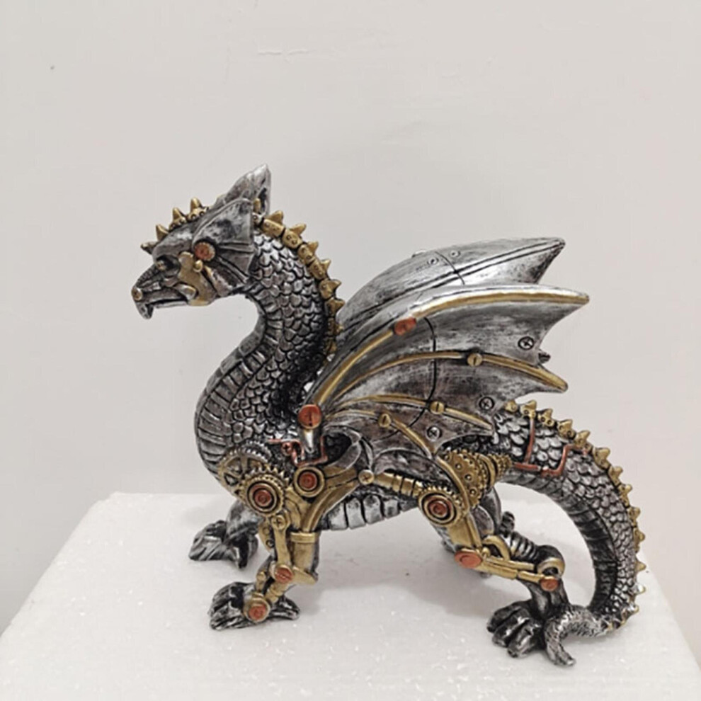 (Dragon) Steampunk Crafts | Silver | Resin Home Ornament