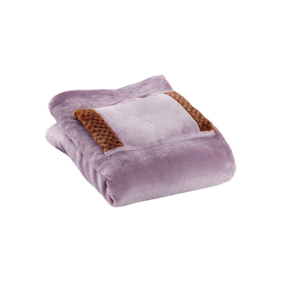 (Purple) USB Electric Blanket Soft Thicker Heater Bed Warm