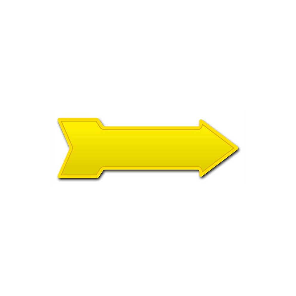 SignMission D-A-10-999538 10 x 30 in. Indoor & Outdoor Decor Direction Sticker Vinyl Wall Decals - Yellow - 24 in.